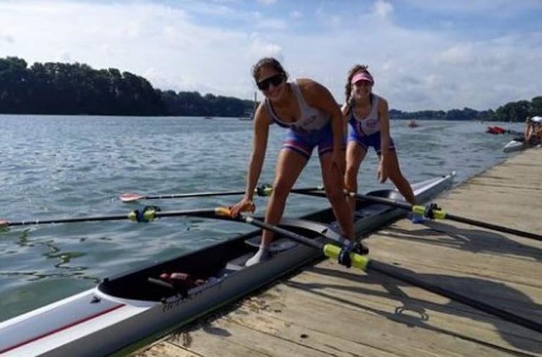 Fiorela Rodríguez de Mello (4/8/2005) y Adriana Raquel Sanabria Fretez (4/2/2002) en el Mundial.