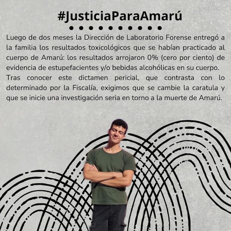 Familia y amigos de Amarú exigen necropsia y justicia.