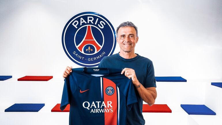 La presentación de Luis Enrique como nuevo técnico del París Saint-Germain de Francia.