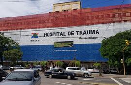 Fachada del Hospital del Trauma, zona donde habría ocurrido el intento de asalto fallido.