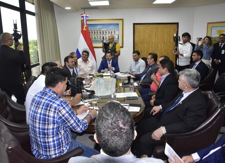 Reunión de la Mesa Directiva de la Cámara de Diputados, este miércoles.