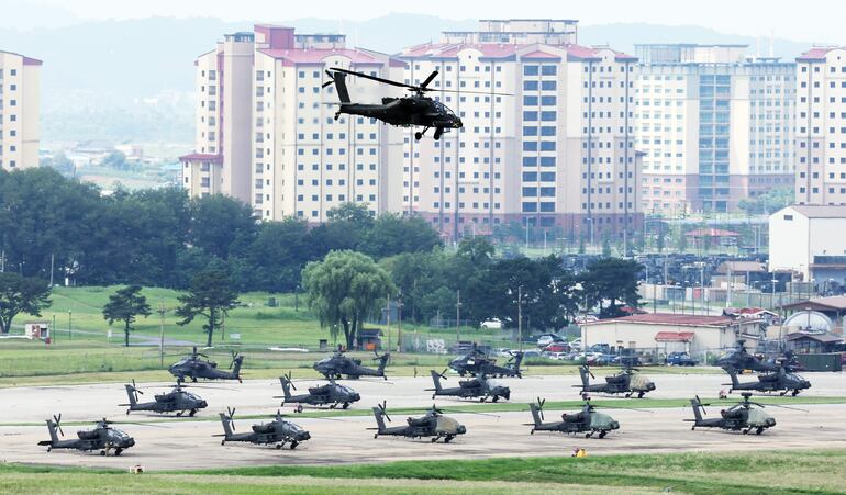 Pyeongtaek,  Corea del Sur, donde se realizan los ensayos militares anuales entre Estados Unidos y Corea del Sur.