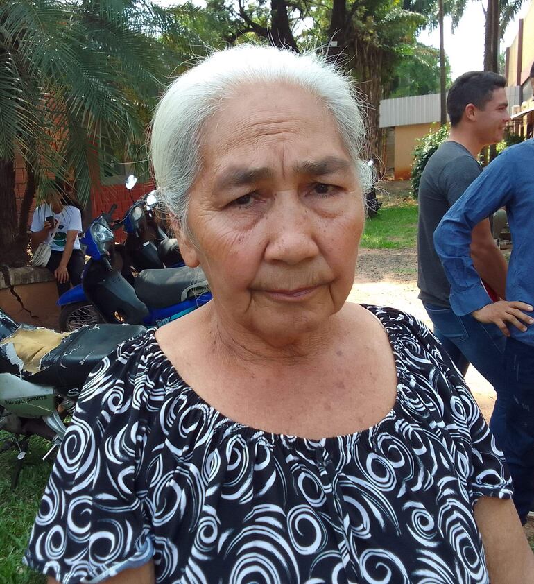 
María Acosta, afectada en el conflicto judicial por la posesión de tierra en Lima. 