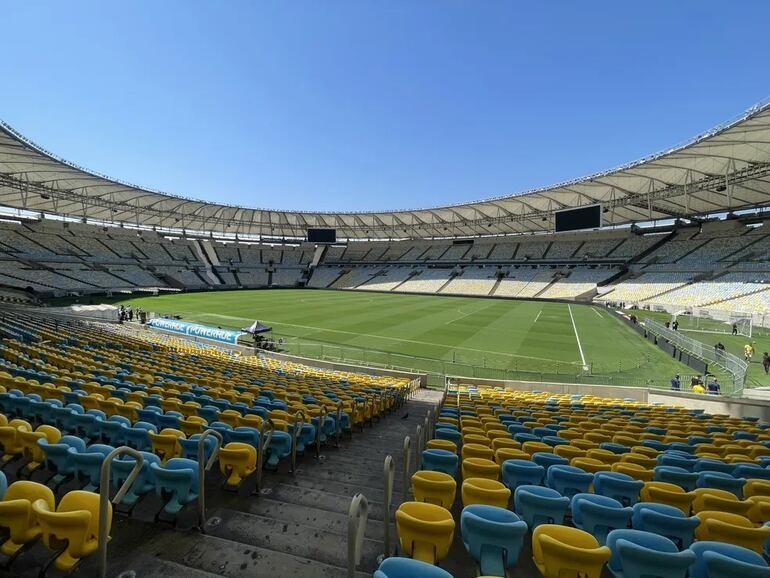 Así luce el estadio Maracaná a horas de Fluminense vs. Olimpia por la Copa Libertadores 2023.