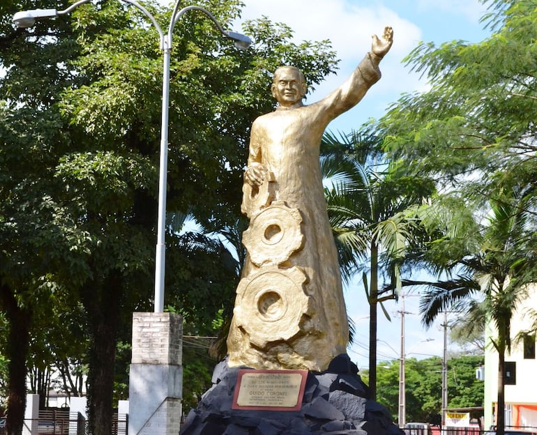 Imagen representativa del padre Guido Coronel, en Minga Guazú.