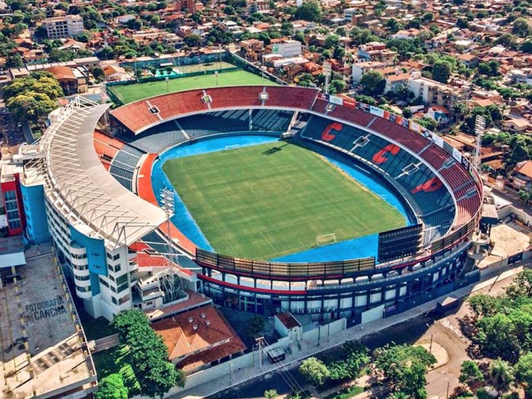 Vista aérea de La Nueva Olla, el estadio de Cerro Porteño.