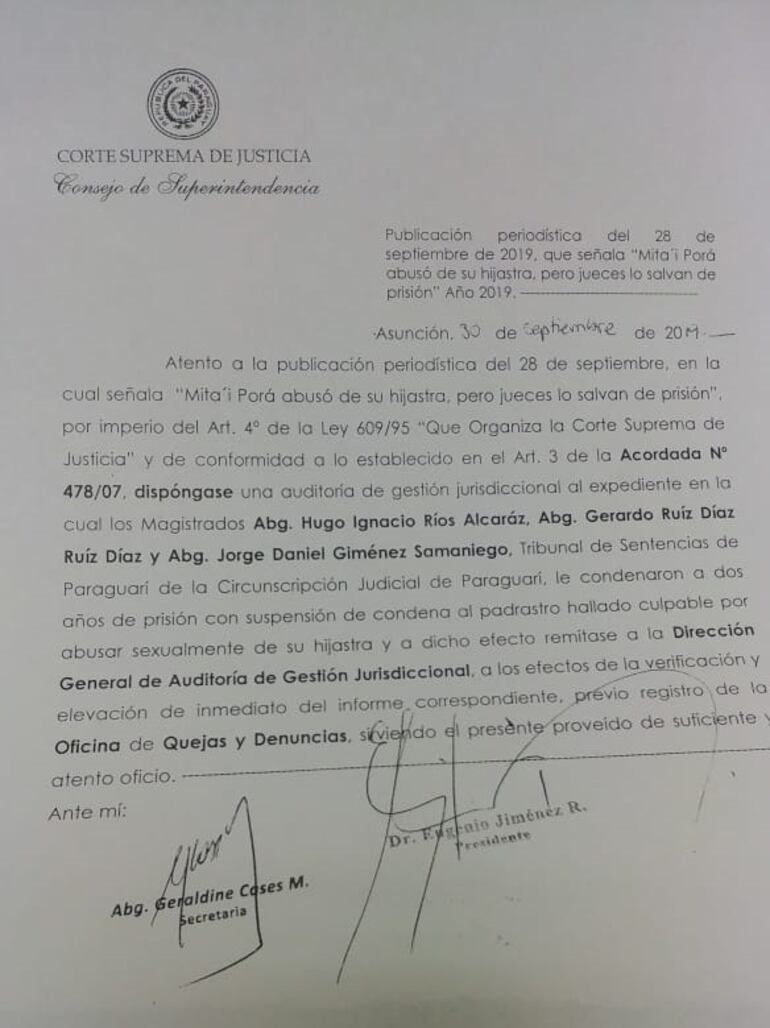 La Corte pide una auditoría sobre la condena.