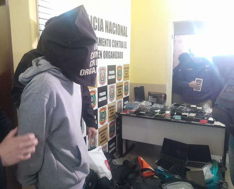 Colombiano detenido por ser sospechoso de numerosos hurtos.