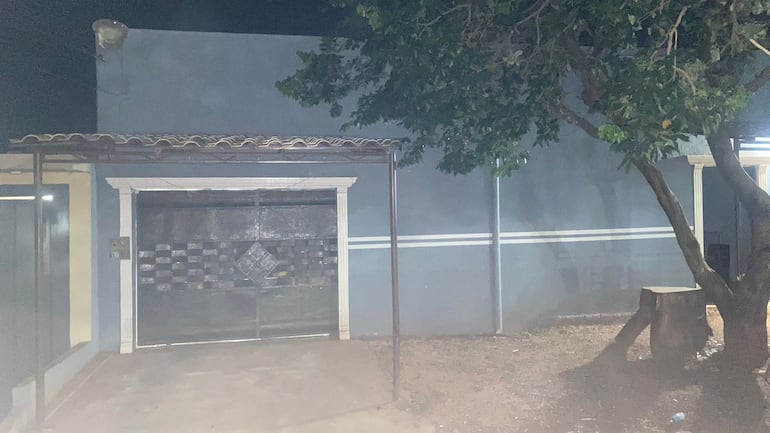 Vivienda ubicada en la fracción Cerro Corá perteneciente al suboficial inspector Alcides Ramón Ibáñez Lirios.