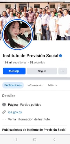 Publicaciones en la página oficial de IPS hackeada en las que realizaron publicaciones subidas de tono con fotos de mujeres en ropa interior.