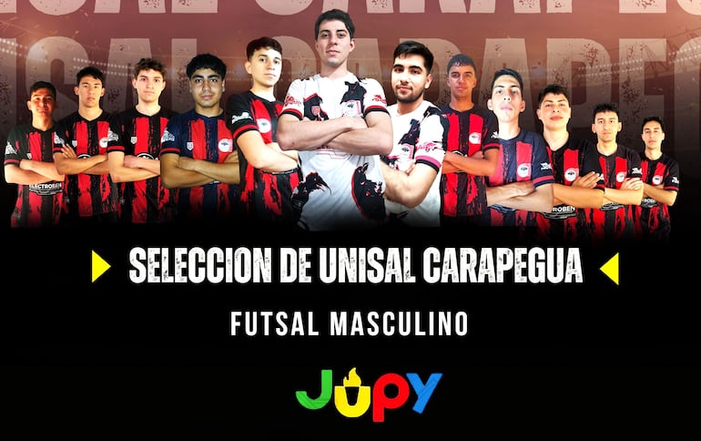 La selección de Futsal masculino,  de la UNISAL de Carapeguá.