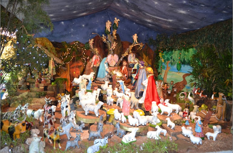 Pesebre de la familia Sánchez, en la ciudad de Itauguá.