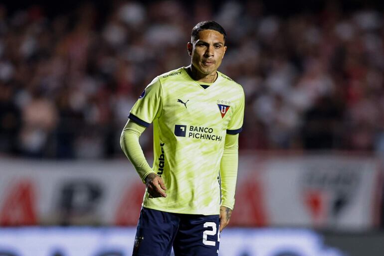 Paolo Guerrero, delantero peruano que juega actualmente en Liga de Quito.