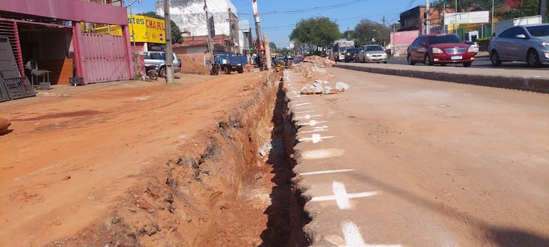 Desagüe pluvial Eusebio Ayala: comerciantes se quejan de caída de las ventas