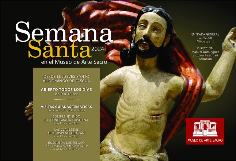 El Museo de Arte Sacro abrirá hasta hoy con una programación especial de Semana Santa.