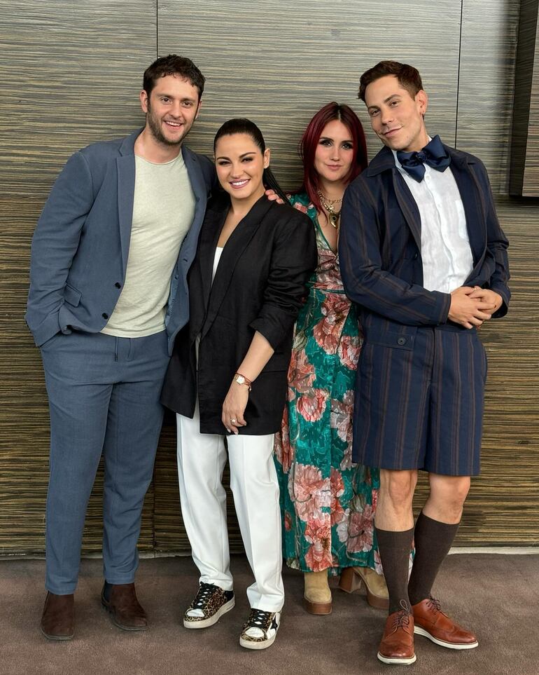 Christopher Uckermann, Maite Perroni, Dulce María y Christian Chávez pasaron momentos inolvidables en el bautismo de Lía. (Instagram/Christian Chávez)