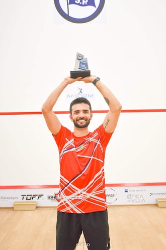 El paraguayo Francesco Marcantonio Giménez (13/2/1998), campeón de squash en São Paulo.