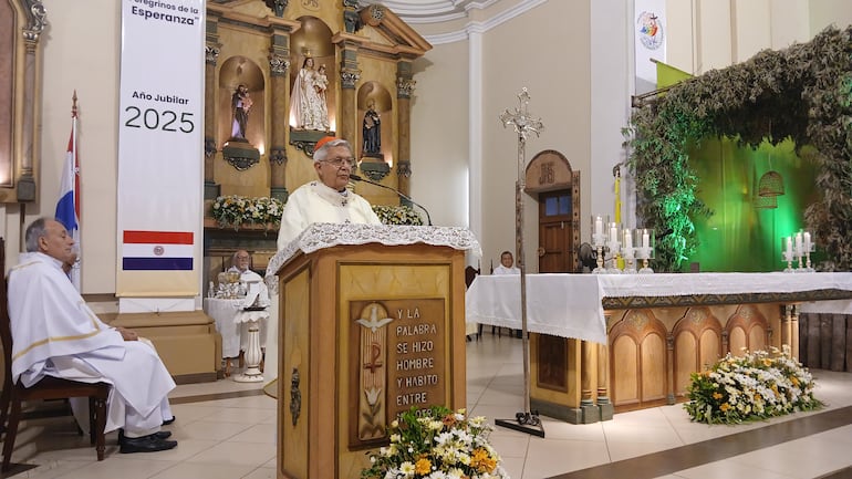 Esto dijo el cardenal Adalberto Martínez en su mensaje de fe desde la ciudad de Luque