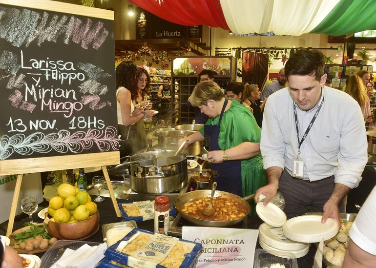 Riquísima variedad de pastas y salsas italianas preparadas por Larissa Felippo y Mirian Mingo, 