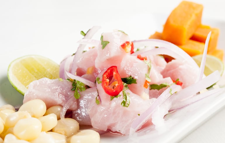 Ceviche peruano.