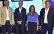 Arsenio Ocampos, Fernando Cravero, Susana Menendez y Juan Carlos Pepe en la primera conferencia LATAM de “Encuentros 4.0” de Telecom, que fue presentado por Personal-Flow.