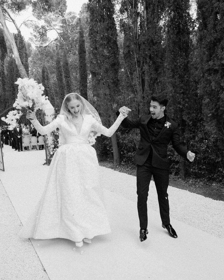 Sophie Turner y Joe Jonas el día de su boda. (Instagram/Sophie Turner)