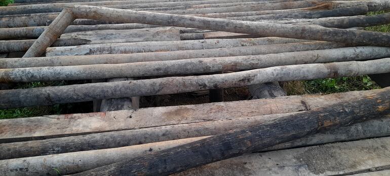 Así se encuentra el puente en la zona conocida como Mbiruzu, en el camino Olimpo-Guaraní.