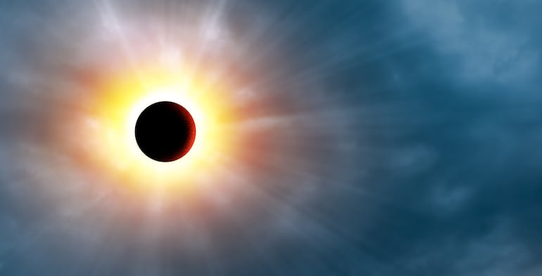 Imagen ilustrativa de un eclipse solar.