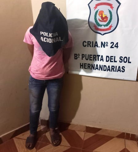 María Mercedes Venegas Fretes, detenida.