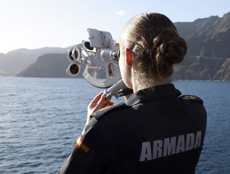 La princesa Leonor disfruta de su travesía como guardiamarina en el Buque Escuela Juan Sebastián de Elcano. (EFE/Casa de S.M. El Rey/José Jiménez)

