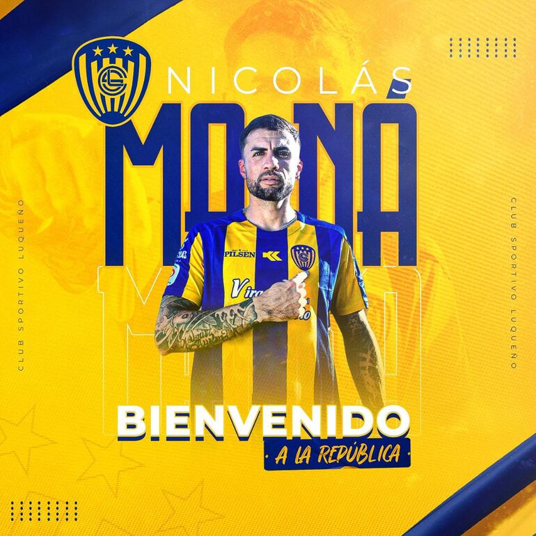 Nicolás Maná, presentado en el Sportivo Luqueño.