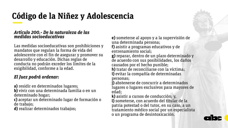 Artículo 200 del Código de la Niñez y Adolescencia