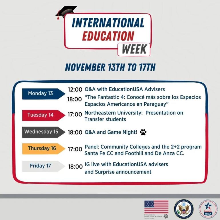 Semana de la Educación Internacional de la Embajada de Estados Unidos en Paraguay.