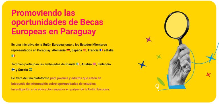 Promoción de las oportunidades de becas europeas en Paraguay.