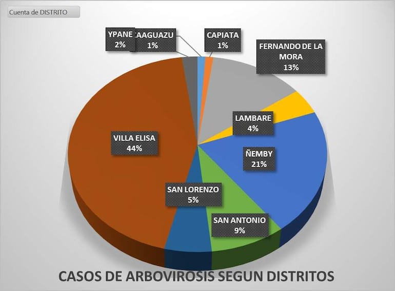 Porcentaje de casos positivos en central, Villa Elisa tiene el 44%.