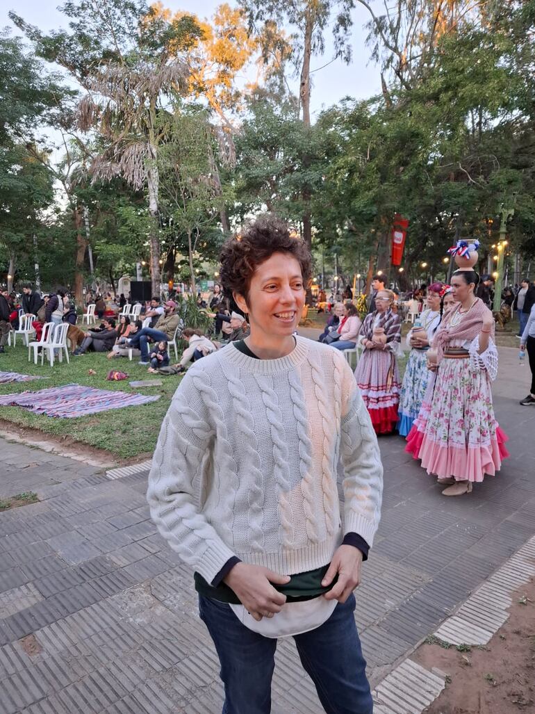 María Glauser, coordinadora del Festival en el Parque Caballero.