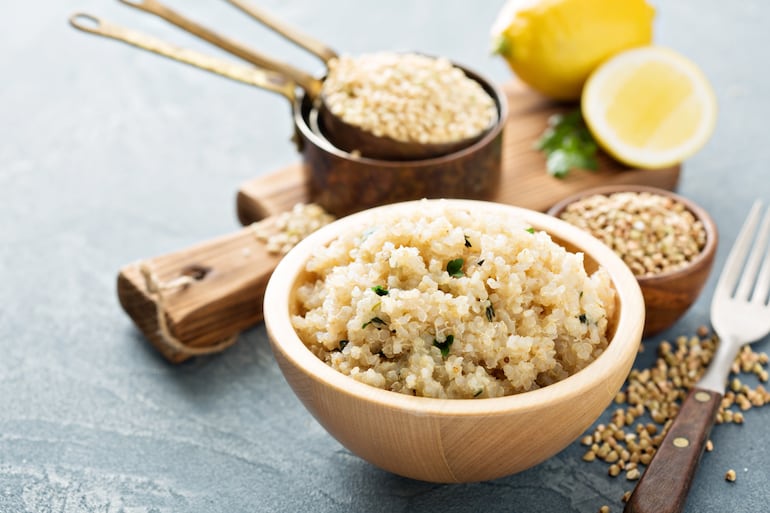 Ensalada de quinua con limón.