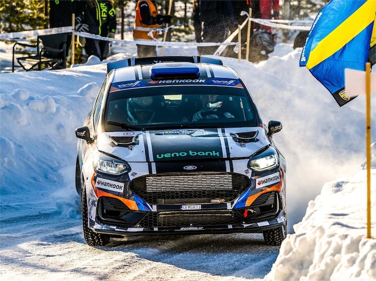 Diego Domínguez Bejarano y Rogelio Peñate (Ford Fiesta Rally3), sin fortuna como en el 2024.