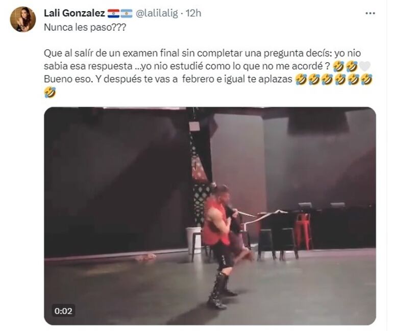 "¿Nunca les pasó?", preguntó Lali González a sus seguidores. (Twitter)