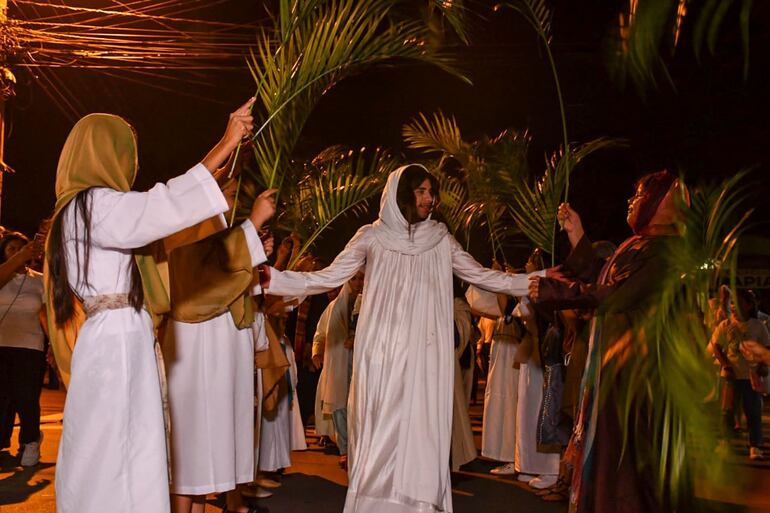 Momento en el que Jesús ingresa a la ciudad de Jerusalén.