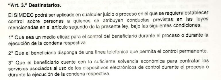 Propuesta de redacción del Ejecutivo, del articulo 3º.