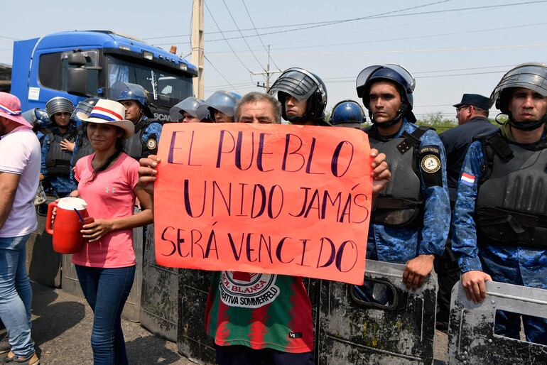 Manifestantes en Nanawa. 