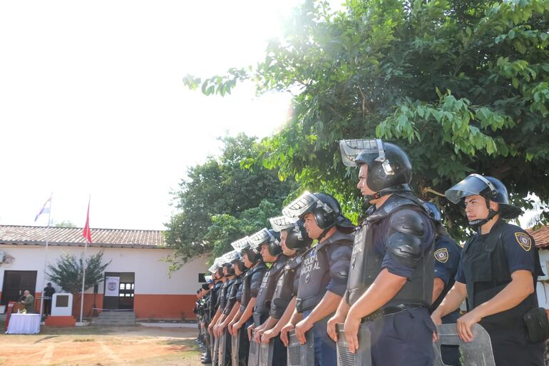 Dirección Policial de Guairá ya cuenta con su propio departamento de agentes de antidisturbios. 