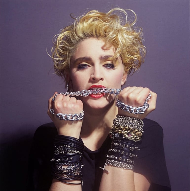 Madonna, en una imagen para su álbum "Madonna" de 1983.