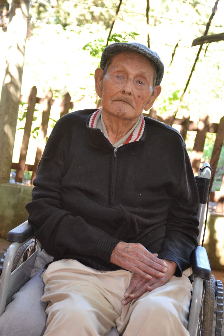 José Domingo Vargas González tiene 107 años, y es el único héroe del Chaco sobreviviente en San Juan Nepomuceno.