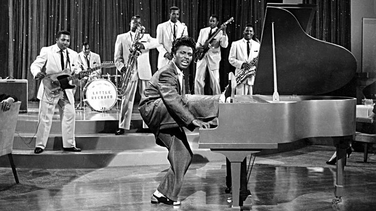 Little Richard y su banda, The Upsetters, a fines de los 50.