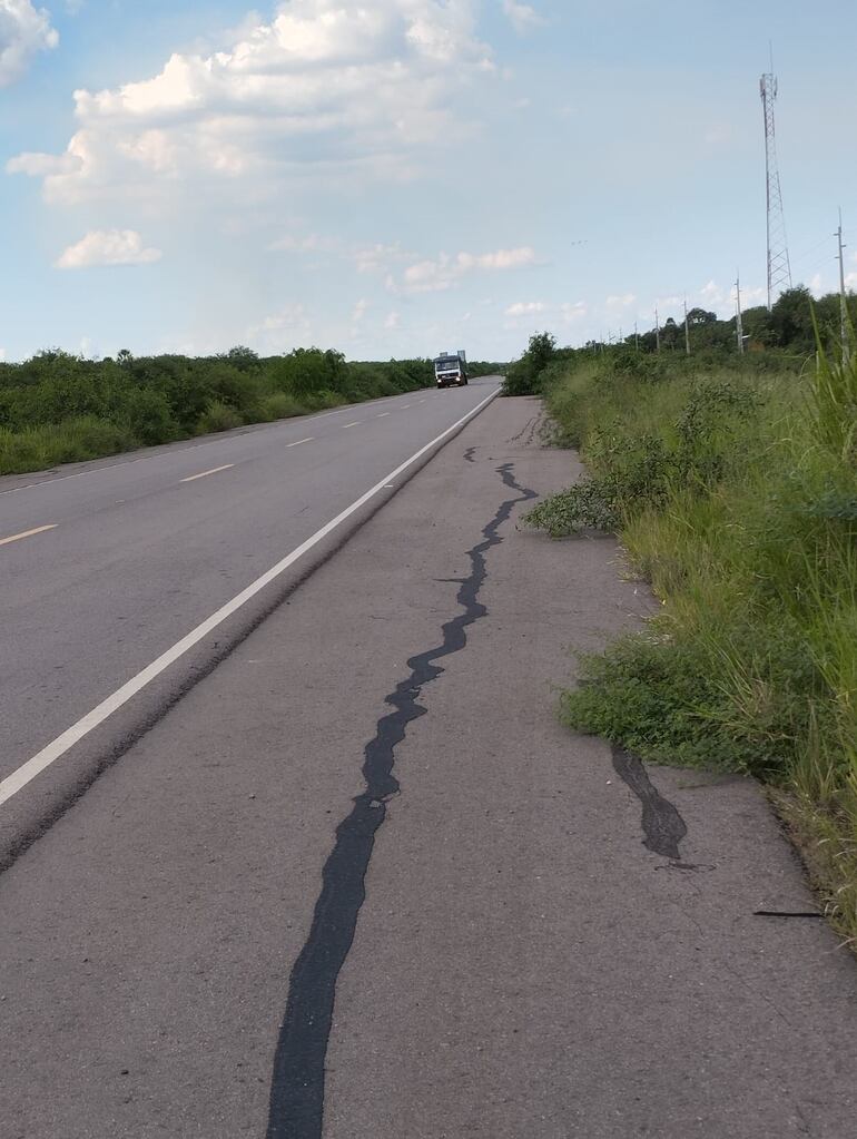 Las malezas y yuyos comienzan a invadir parte de las frnajas laterales del camino, por falta de limpieza.