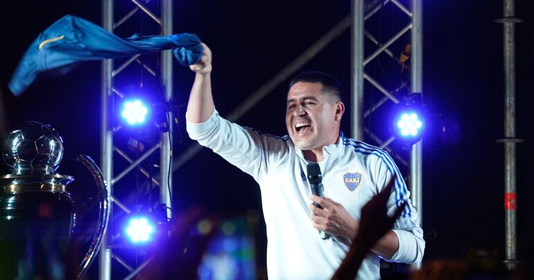 Juan Román Riquelme, en un acto donde lanzó su Agrupación en diciembre pasado.