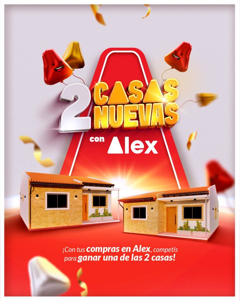 Con tus compras en Alex SA competís para ganar una de las dos casas de la promoción.