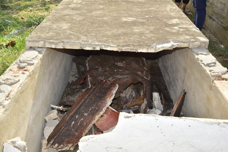 Cementerio del Este en pésimo estado.